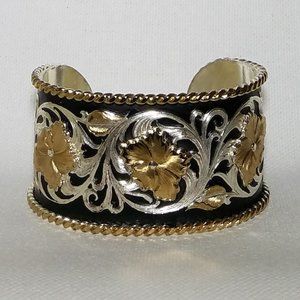Montana Silversmiths Black Gold Silver Cuff